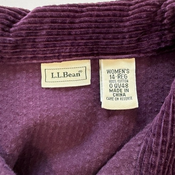 104 RARE! Vintage L.L. Bean Purple Corduroy Dress with Pockets - Picture 11 of 16